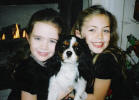 Charlie hugged by Lianna and Jillian
